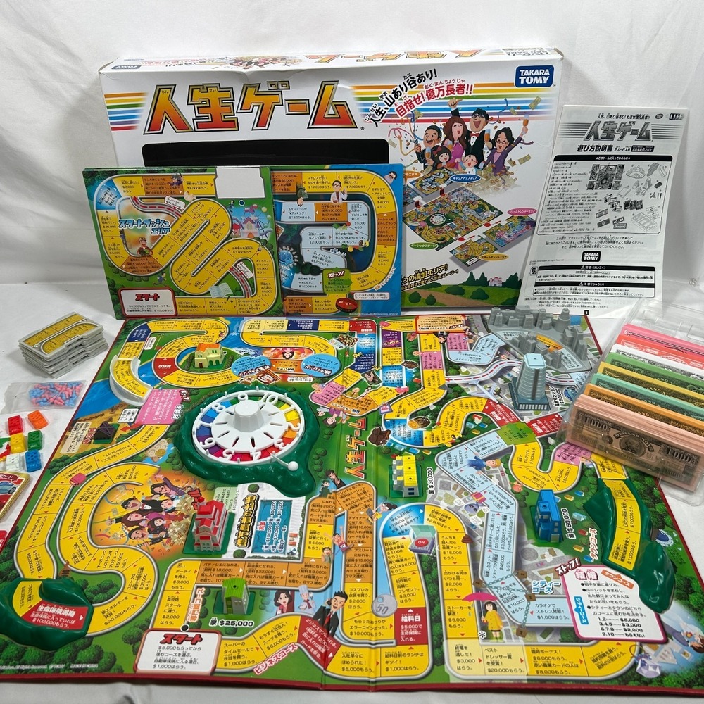 Japanese Game of Life Board Game Hasbro‎ Takara Tomy Japan Ginsei Culture